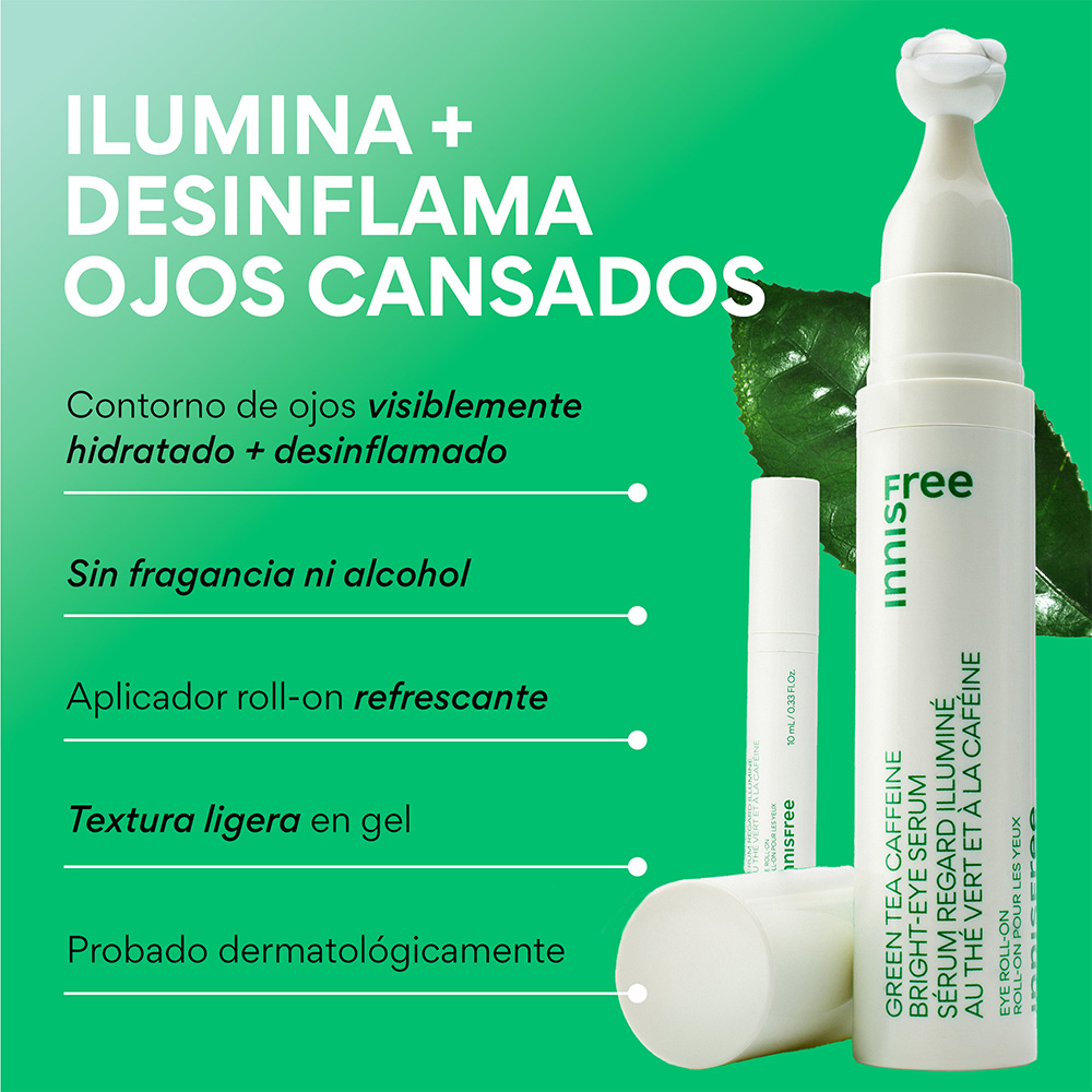 GREEN TEA CAFFEINE EYE SERUM FOR HYDRATION & PUFFINESS (S&Eacute;RUM PARA OJOS DE T&Eacute; VERDE Y CAFE&Iacute;NA)